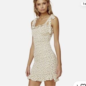 Free People - Bella Smocked Slip Dress - Small - Cream